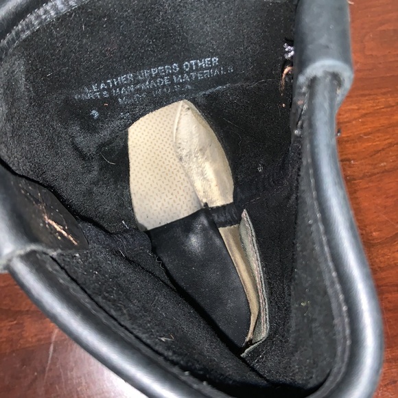 Black Leather Biker Boots - Picture 6 of 7